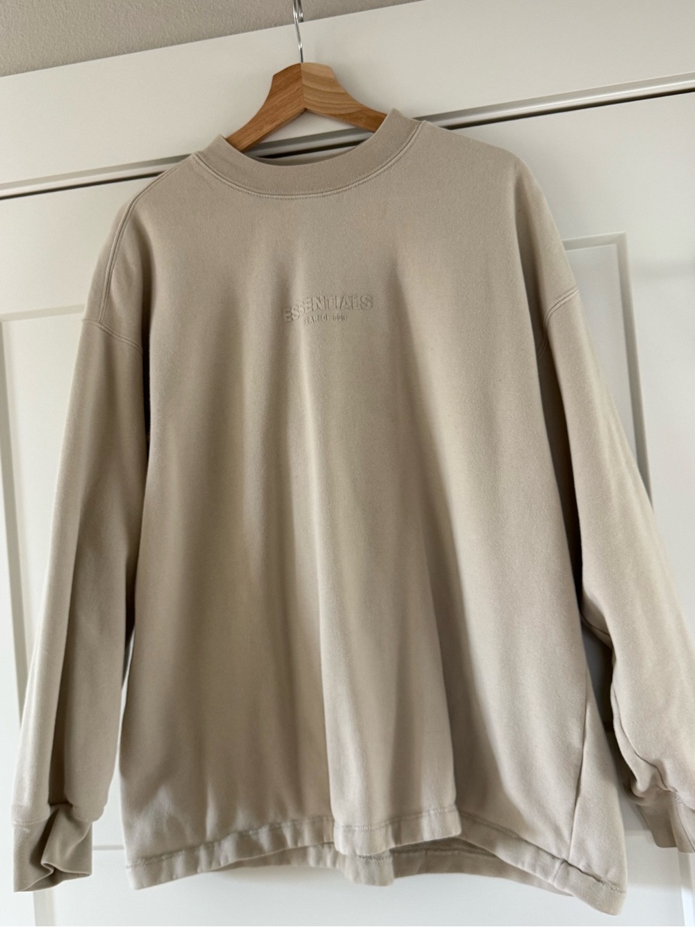 Fear of God Men’s Crewneck Sweatshirt in Light Beige
